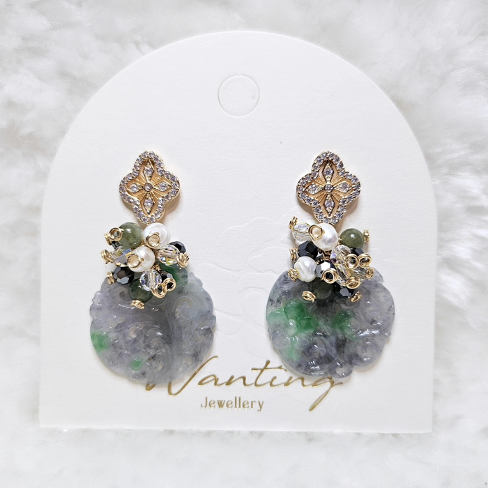Wuji Jadeite Earrings