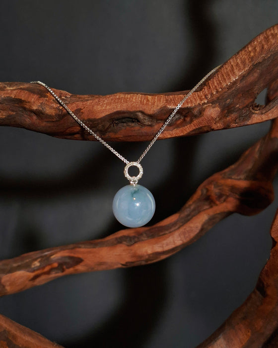 18K Intense Lavender Piaohua Bead Pendant