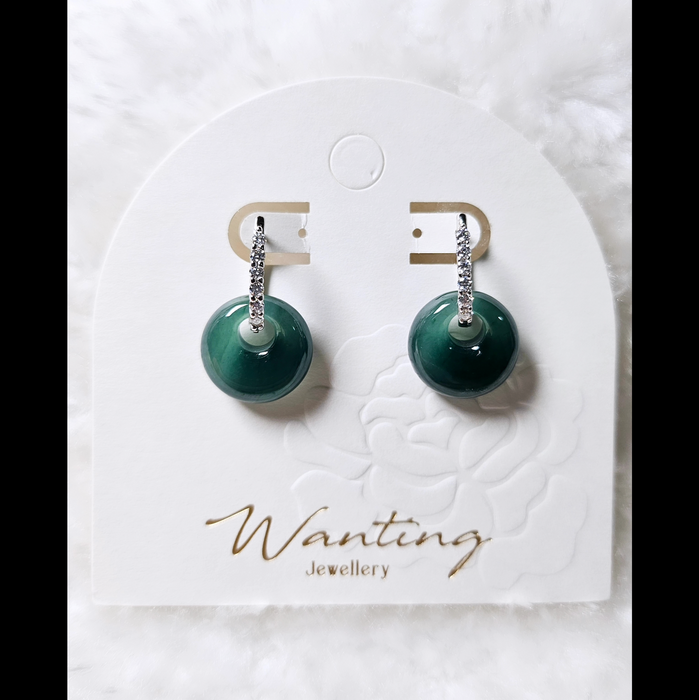 Guatemala Green Princess Donut Earrings