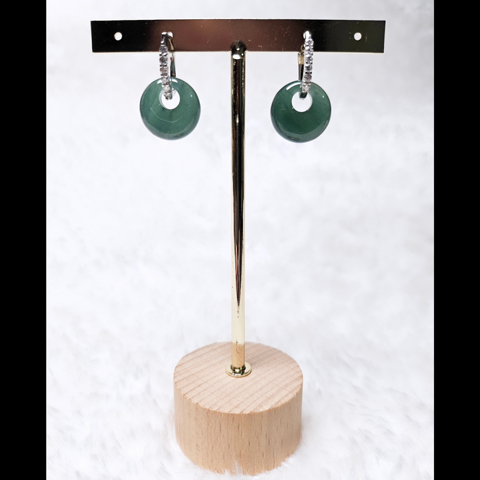 Guatemala Green Princess Donut Earrings