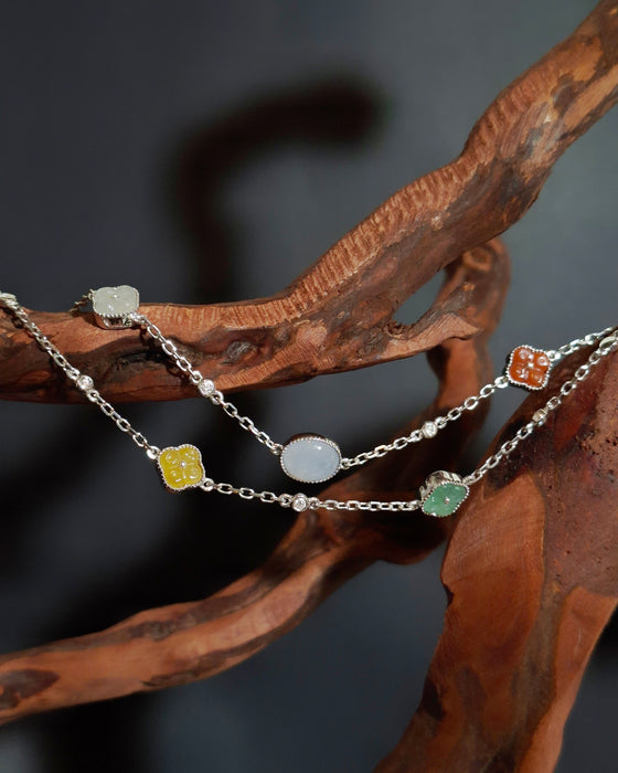 Aurora Flower Bracelet - S925 Silver (B4)