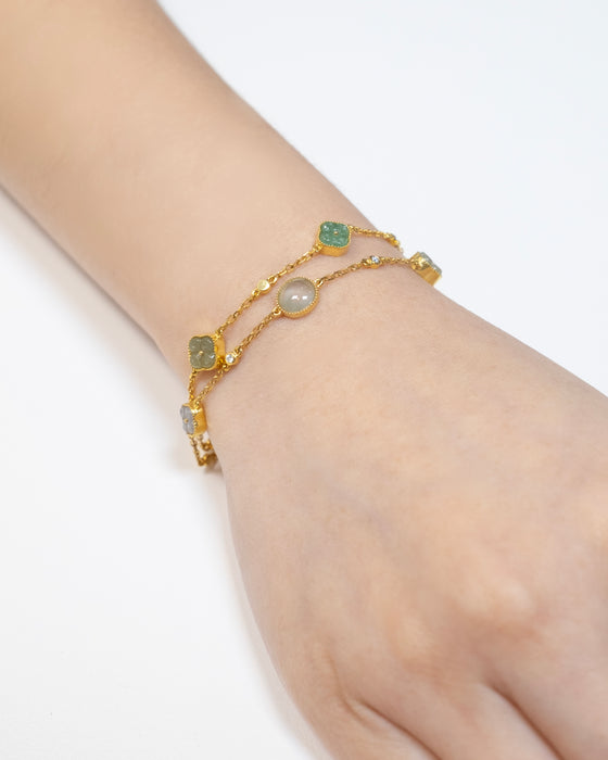 Aurora Flower Bracelet - S925 Gold (B1)