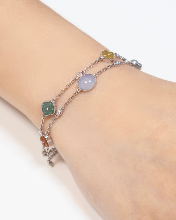 Aurora Flower Bracelet - S925 Silver (B4)