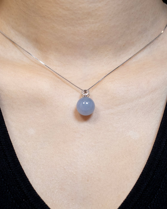 18K Intense Lavender Piaohua Bead Pendant