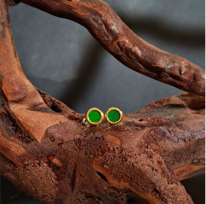 Mini Imperial Green Earrings