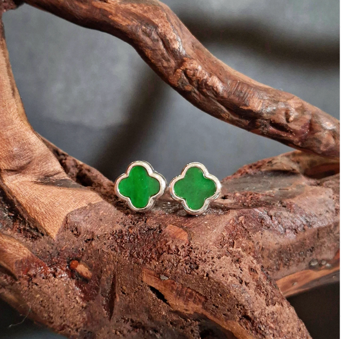 Imperial Green Clover Studs
